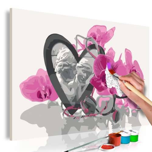 Slika za samostalno slikanje - Angels (Heart & Pink Orchid) 60x40 Cijena