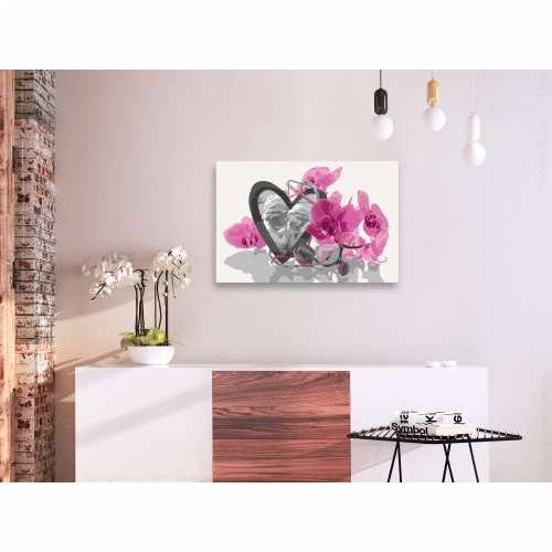 Slika za samostalno slikanje - Angels (Heart & Pink Orchid) 60x40 Cijena