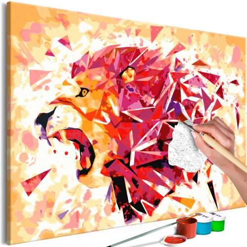 Slika za samostalno slikanje - Abstract Lion 60x40 Cijena