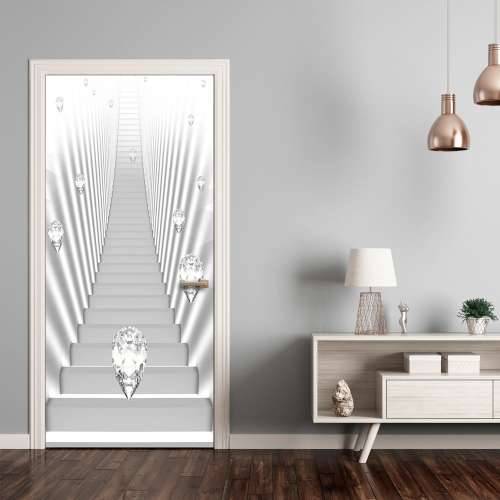 Foto tapeta za vrata - Photo wallpaper - White stairs and jewels I 70x210 Cijena