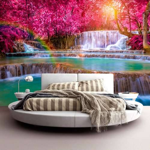 Samoljepljiva foto tapeta - Pink Cascades 147x105 Cijena