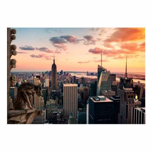 Samoljepljiva foto tapeta - New York: The skyscrapers and sunset 98x70 Cijena