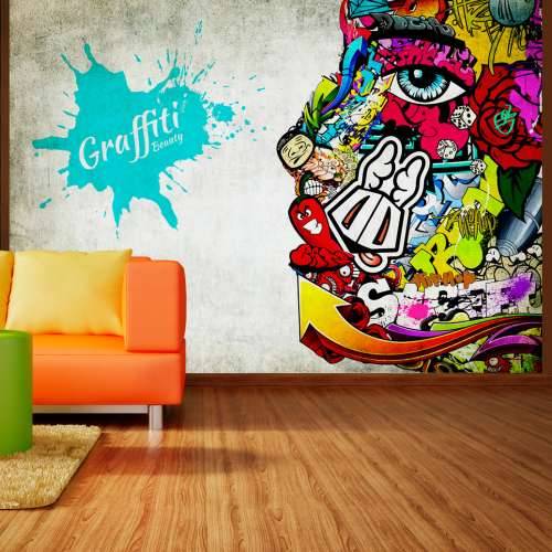 Samoljepljiva foto tapeta - Graffiti beauty 98x70
