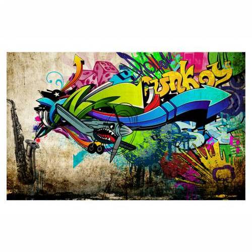 Samoljepljiva foto tapeta - Funky - graffiti 196x140 Cijena