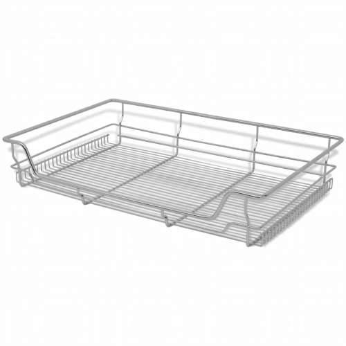 Žičane košare na izvlačenje 2 kom srebrne 800 mm - Srebrno 800 mm 2 Cijena