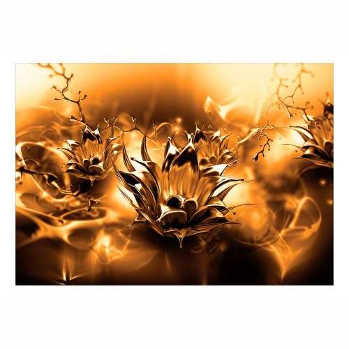Samoljepljiva foto tapeta - Oily Flower (Orange) 441x315 Cijena