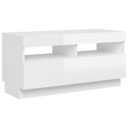 TV ormarić s LED svjetlima visoki sjaj bijeli 80 x 35 x 40 cm - Visoko sjajno bijela 1 80 cm Cijena