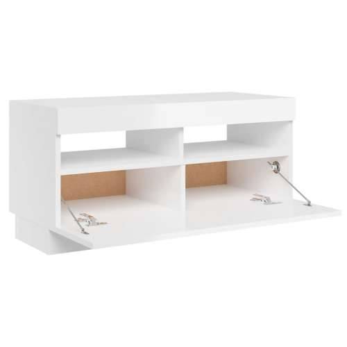 TV ormarić s LED svjetlima visoki sjaj bijeli 80 x 35 x 40 cm - Visoko sjajno bijela 1 80 cm Cijena