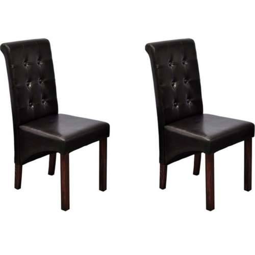 Blagovaonske stolice od umjetne kože 2 kom smeđe Cijena
