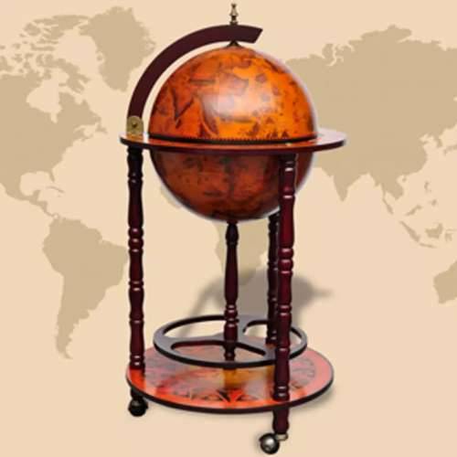 Barski stalak za vino u obliku globusa od drva eukaliptusa Cijena