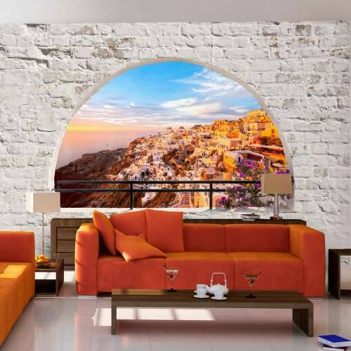 Samoljepljiva foto tapeta - Santorini 245x175 Cijena