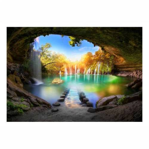 Samoljepljiva foto tapeta - Turquoise Lake 245x175 Cijena