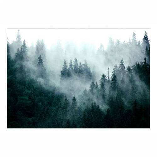Foto tapeta - Mountain Forest (Dark Green) 100x70 Cijena