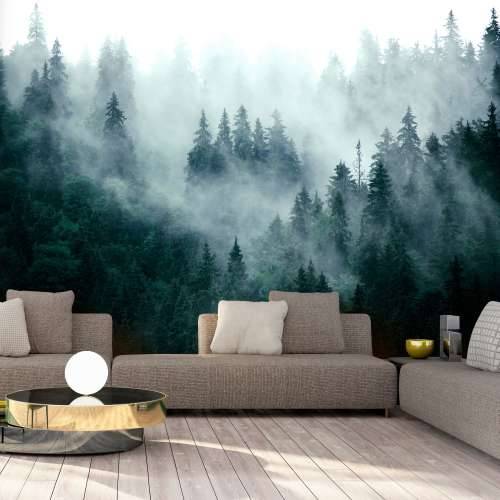 Foto tapeta - Mountain Forest (Dark Green) 200x140 Cijena