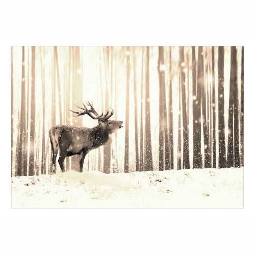 Foto tapeta - Deer in the Snow (Sepia) 100x70 Cijena