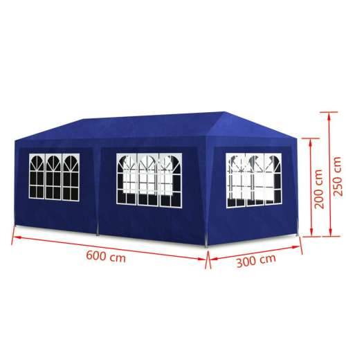 Šator za zabave 3 x 6 m plavi Cijena