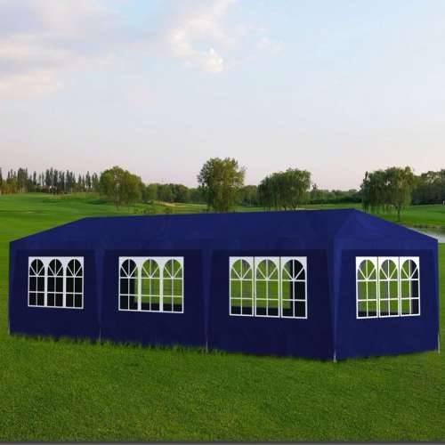 Šator za zabave 3 x 9 m plavi Cijena