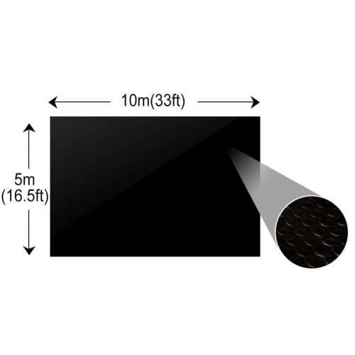 Pravokutni PE solarni crni pokrivač za bazen 10 x 5m Cijena