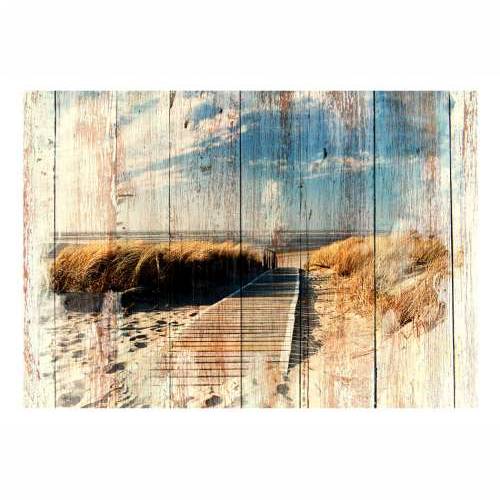 Samoljepljiva foto tapeta - Wooden Beach 196x140 Cijena