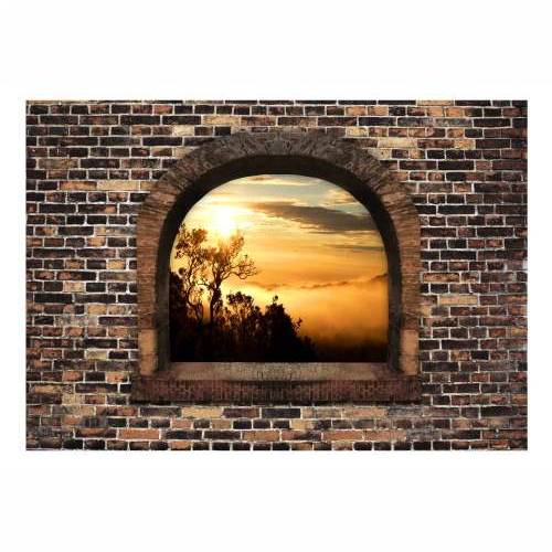 Samoljepljiva foto tapeta - Stony Window: Morning Mist 98x70 Cijena