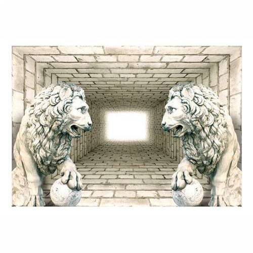 Samoljepljiva foto tapeta - Chamber of lions 196x140 Cijena
