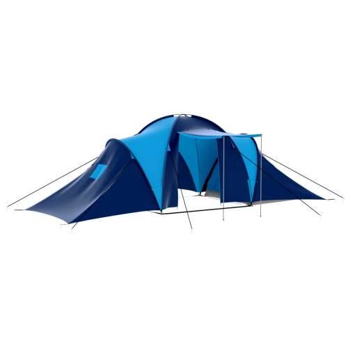 Šator za kampiranje od tkanine za 9 osoba modro-plavi