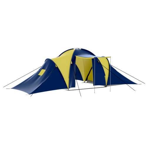 Šator za kampiranje od tkanine za 9 osoba plavo-žuti Cijena