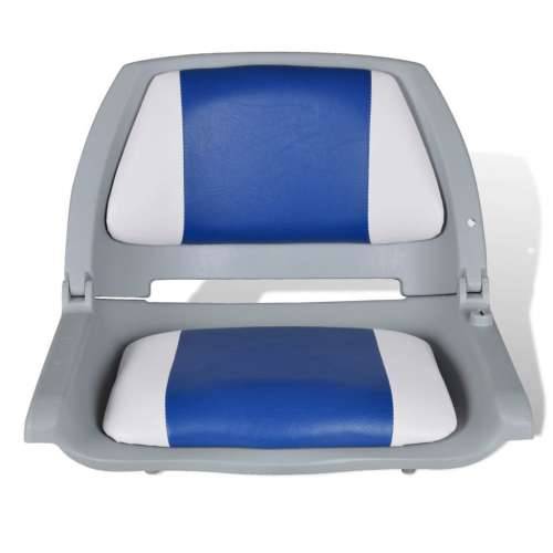 Sklopiva stolica za plovila jastukom u boji plave-bijele 41x51x48cm Cijena