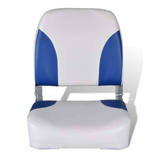 Sklopiva stolica za plovila jastukom boje plave-bijele 41 x 36 x 48 cm Cijena
