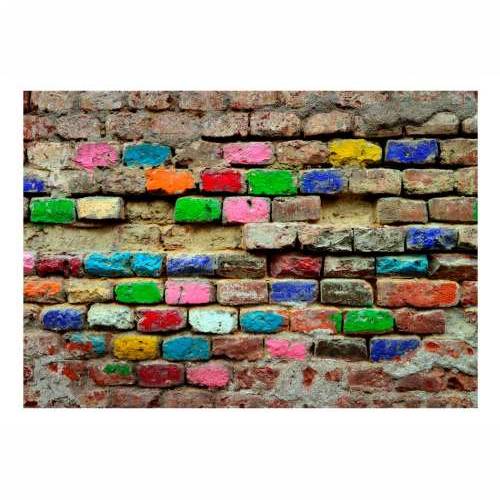 Samoljepljiva foto tapeta - Colourful Bricks 98x70 Cijena