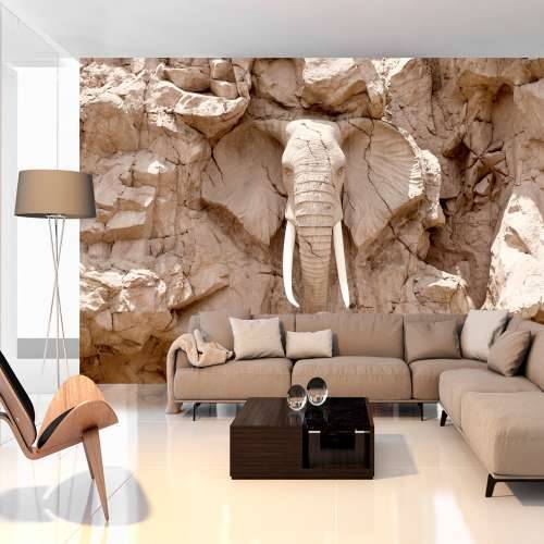 Foto tapeta - Elephant Carving (South Africa) 100x70 Cijena