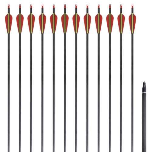 Standardne savijene strijele za luk, 30’‘, ugljične, 12 komada