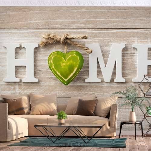 Samoljepljiva foto tapeta - Home Heart (Green) 343x245