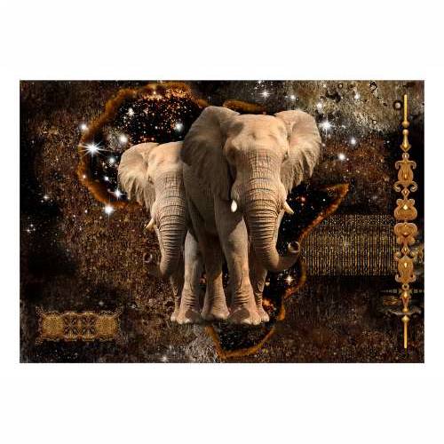 Samoljepljiva foto tapeta - Brown Elephants 147x105 Cijena