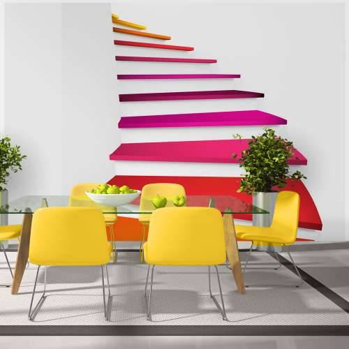 Foto tapeta - Colorful stairs 200x140 Cijena