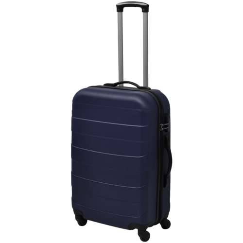 Trodijelni set čvrstih kovčega s kotačima plavi 45,5/55/66 cm Cijena