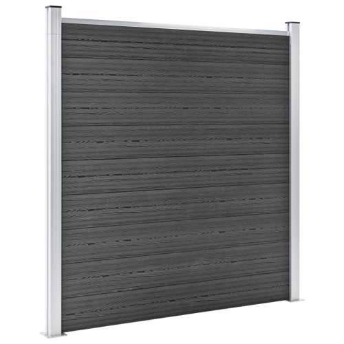 Panel za ogradu WPC 180 x 186 cm crni Cijena