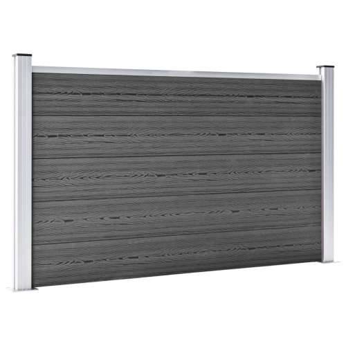 Panel za ogradu WPC 180 x 105 cm crni Cijena