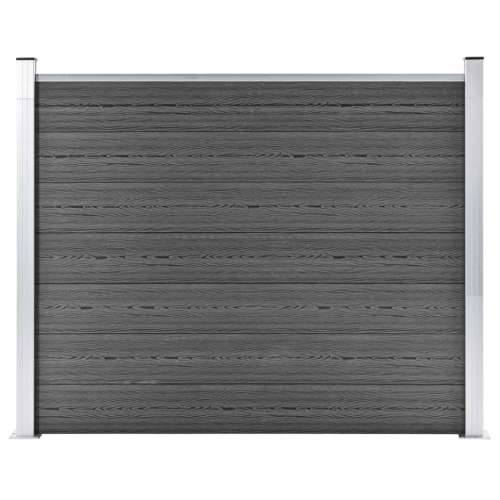 Panel za ogradu WPC 180 x 146 cm crni Cijena