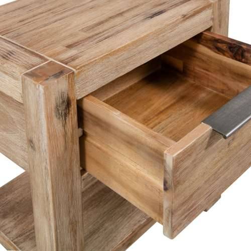 Noćni ormarić s ladicom 40 x 30 x 48 cm masivno bagremovo drvo 1 Cijena