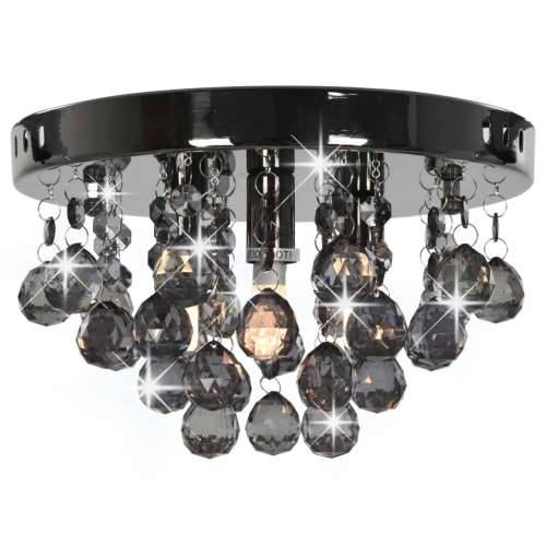 Stropna svjetiljka sa zamagljenim perlama crna okrugla G9 Cijena