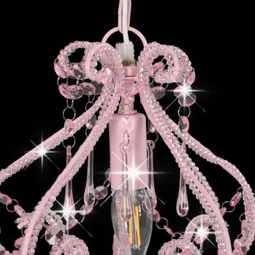 Stropna svjetiljka s perlama ružičasta okrugla E14 Cijena