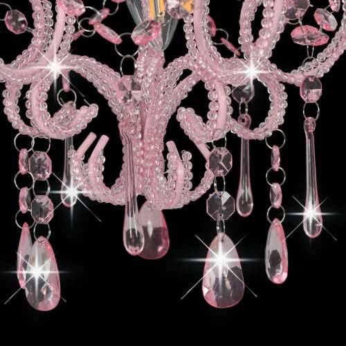 Stropna svjetiljka s perlama ružičasta okrugla E14 Cijena