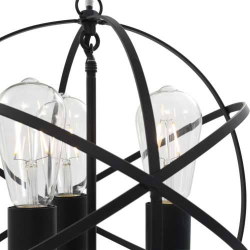Viseća svjetiljka crna kuglasta s 3 žarulje E27 Cijena