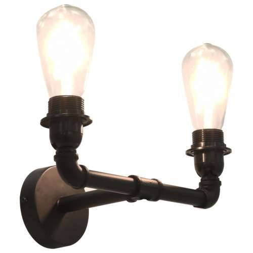 Dvosmjerna zidna svjetiljka crna 2 x žarulja E27 Cijena