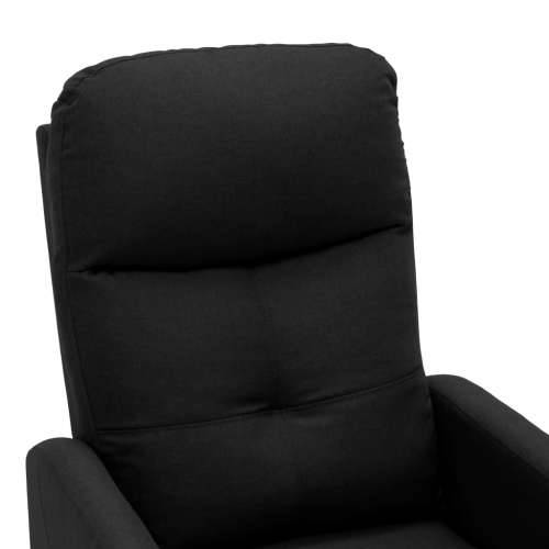 Električna masažna fotelja od tkanine crna Cijena