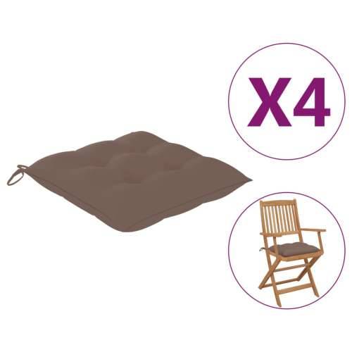 Jastuci za stolice 4 kom smeđe-sivi 40 x 40 x 7 cm od tkanine Cijena