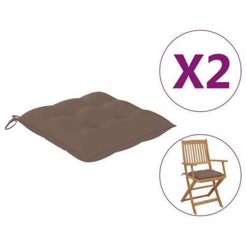 Jastuci za stolice 2 kom smeđe-sivi 50 x 50 x 7 cm od tkanine Cijena