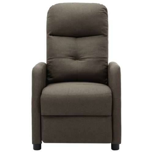Električna masažna fotelja od tkanine smeđe-siva Cijena