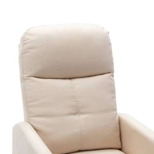 Električna masažna fotelja od tkanine krem Cijena